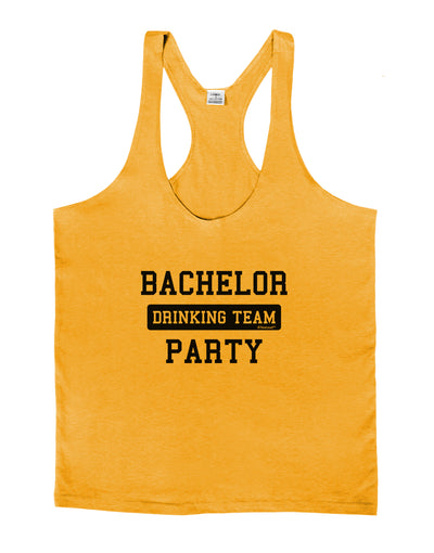 Bachelor Party Drinking Team Mens String Tank Top-Men's String Tank Tops-LOBBO-Gold-Small-Davson Sales