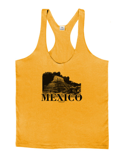 Mexico - Temple No 2 Mens String Tank Top-Men's String Tank Tops-LOBBO-Gold-Small-Davson Sales