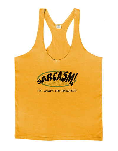 Sarcasm It's What's For Breakfast Mens String Tank Top-Hats-LOBBO-Gold-Small-Davson Sales