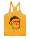 Cute Santa Claus Face Faux Applique Mens String Tank Top-Men's String Tank Tops-LOBBO-Gold-Small-Davson Sales