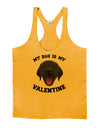 My Dog is my Valentine Black Mens String Tank Top-Men's String Tank Tops-LOBBO-Gold-Small-Davson Sales