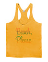 Beach Please - Summer Colors Mens String Tank Top-Men's String Tank Tops-LOBBO-Gold-Small-Davson Sales