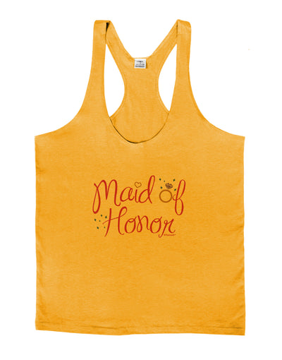 Maid of Honor - Diamond Ring Design - Color Mens String Tank Top-Men's String Tank Tops-LOBBO-Gold-Small-Davson Sales