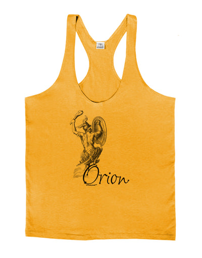 Orion Illustration Mens String Tank Top-Men's String Tank Tops-LOBBO-Gold-Small-Davson Sales