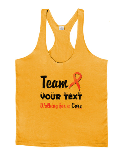 Personalized Team -Name- Breast Cancer Walk - Walking for a Cure Mens String Tank Top-Men's String Tank Tops-LOBBO-Gold-Small-Davson Sales