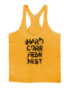 Hardcore Feminist Mens String Tank Top-Men's String Tank Tops-LOBBO-Gold-Small-Davson Sales