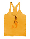 Mermaid Design - Yellow Mens String Tank Top-Men's String Tank Tops-LOBBO-Gold-Small-Davson Sales