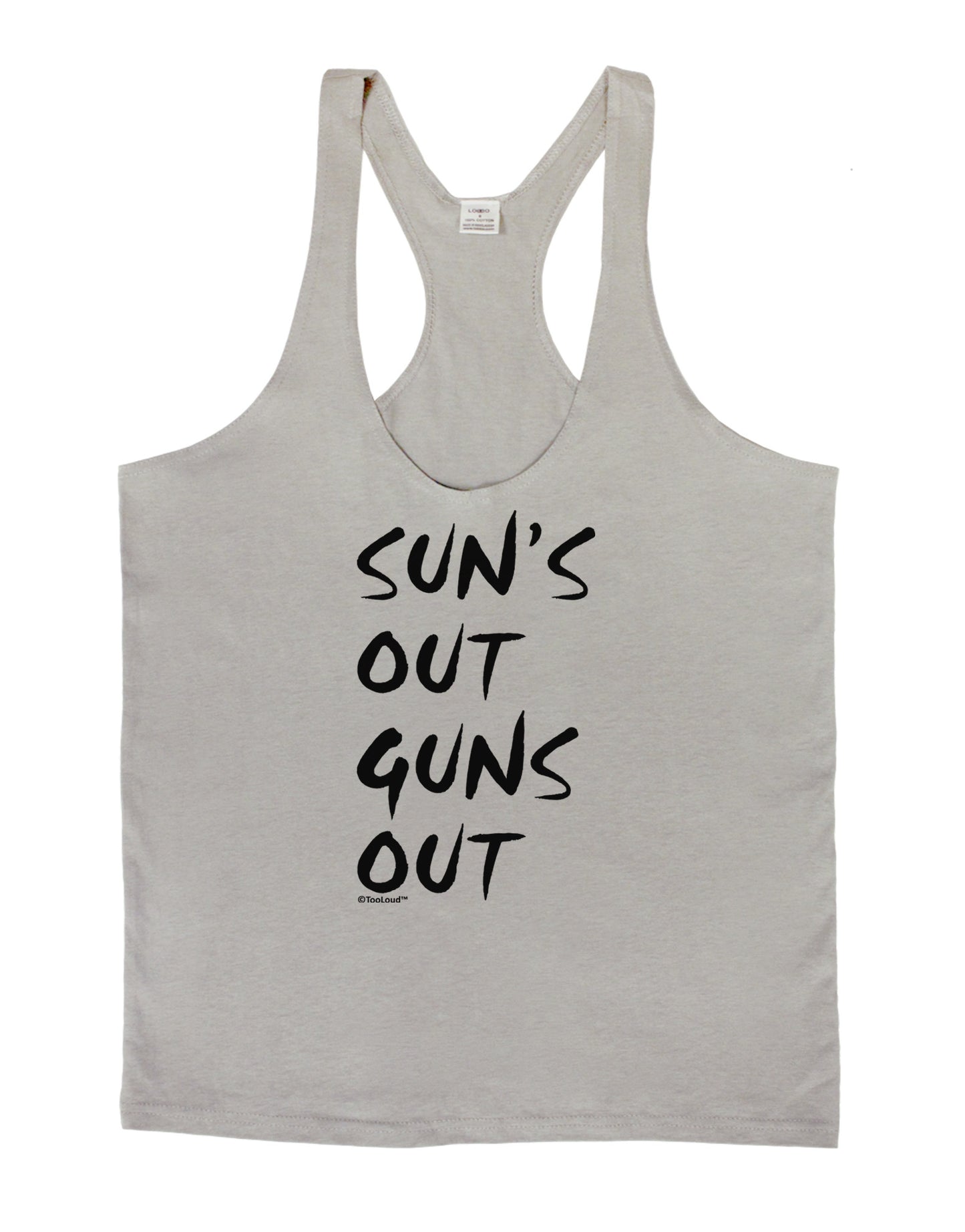 Suns Out Guns Out Mens String Tank Top-Men's String Tank Tops-LOBBO-Light-Gray-Small-Davson Sales