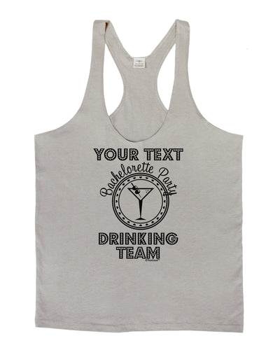 Personalized -Name- Bachelorette Party Drinking Team Mens String Tank Top-Men's String Tank Tops-LOBBO-Light-Gray-Small-Davson Sales