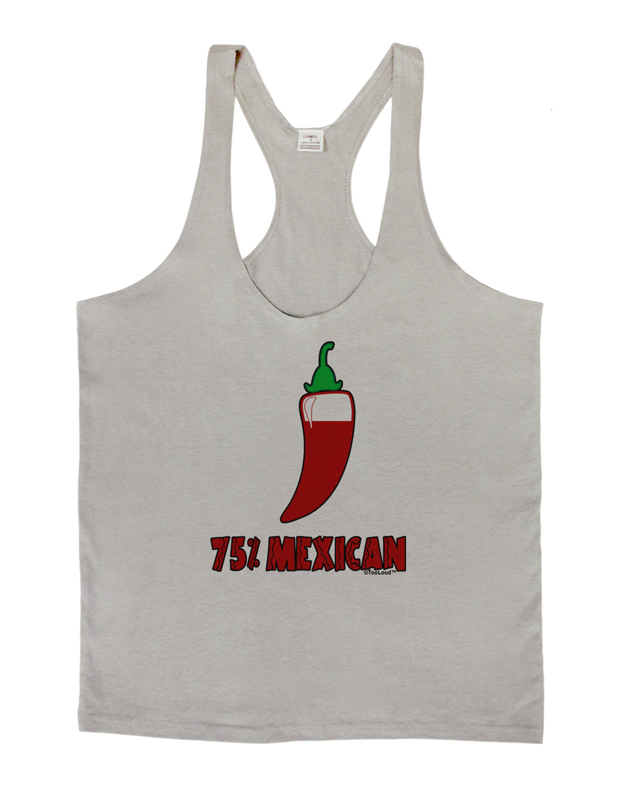 Seventy-Five Percent Mexican Mens String Tank Top-Men's String Tank Tops-LOBBO-White-Small-Davson Sales