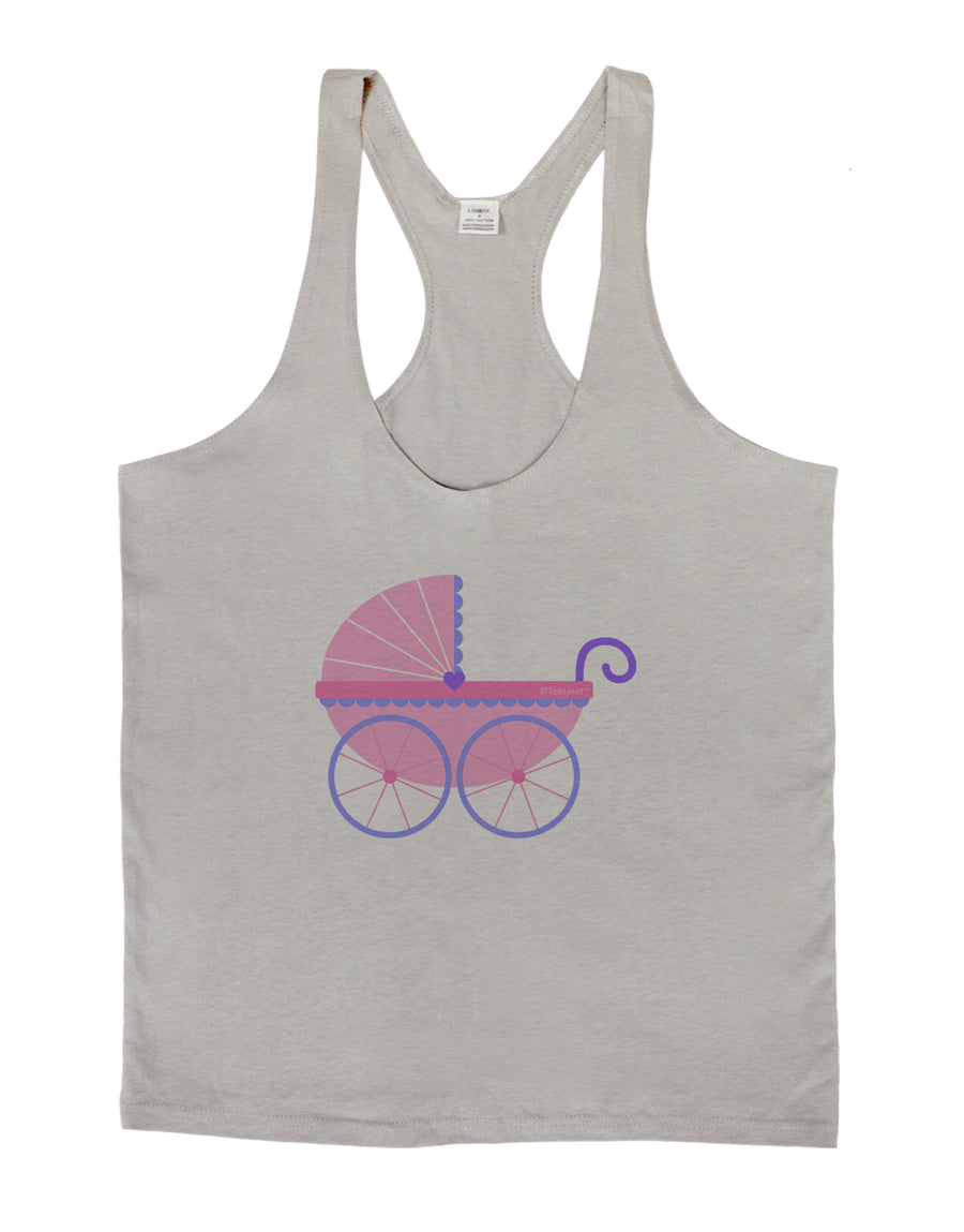 Baby Girl Carriage Mens String Tank Top-Men's String Tank Tops-LOBBO-White-Small-Davson Sales