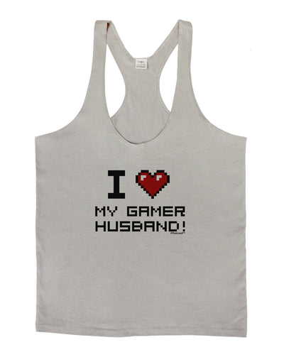 I Heart My Gamer Husband Mens String Tank Top-Men's String Tank Tops-LOBBO-Light-Gray-Small-Davson Sales