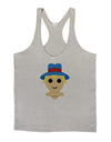 Cute Pixel Scarecrow Mens String Tank Top-Men's String Tank Tops-LOBBO-Light-Gray-Small-Davson Sales