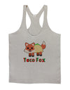 Cute Taco Fox Text Mens String Tank Top-Men's String Tank Tops-LOBBO-Light-Gray-Small-Davson Sales