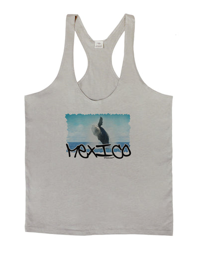 Mexico - Whale Watching Cut-out Mens String Tank Top-Men's String Tank Tops-LOBBO-Light-Gray-Small-Davson Sales