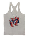 Stars and Stripes Flip Flops Mens String Tank Top-Men's String Tank Tops-LOBBO-Light-Gray-Small-Davson Sales