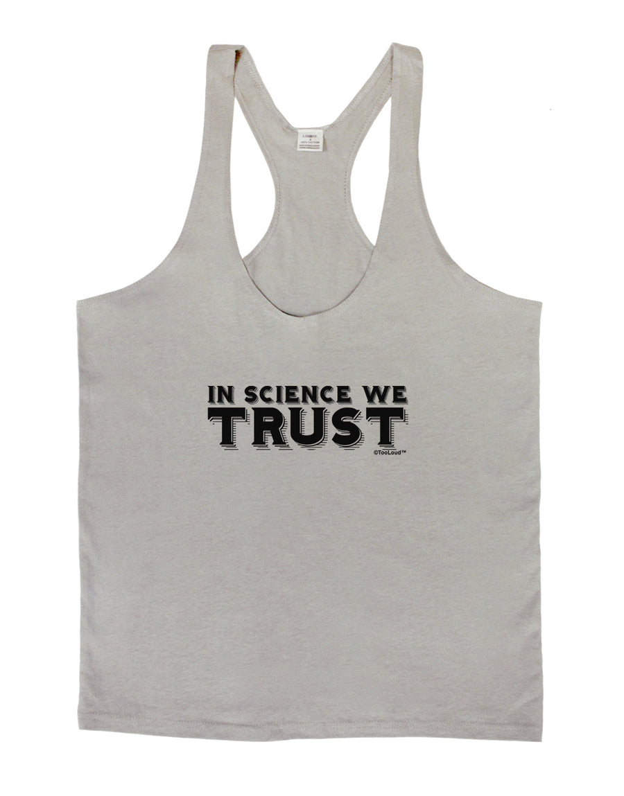 In Science We Trust Text Mens String Tank Top-Men's String Tank Tops-LOBBO-White-Small-Davson Sales