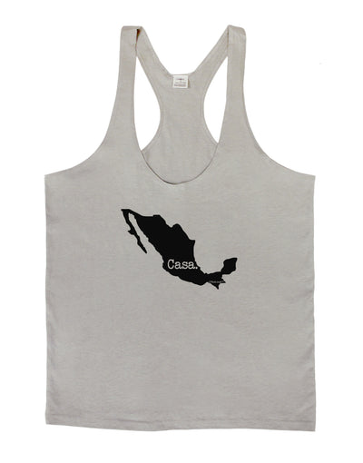 Mexico - Casa - Cinco De Mayo Mens String Tank Top-Men's String Tank Tops-LOBBO-Light-Gray-Small-Davson Sales