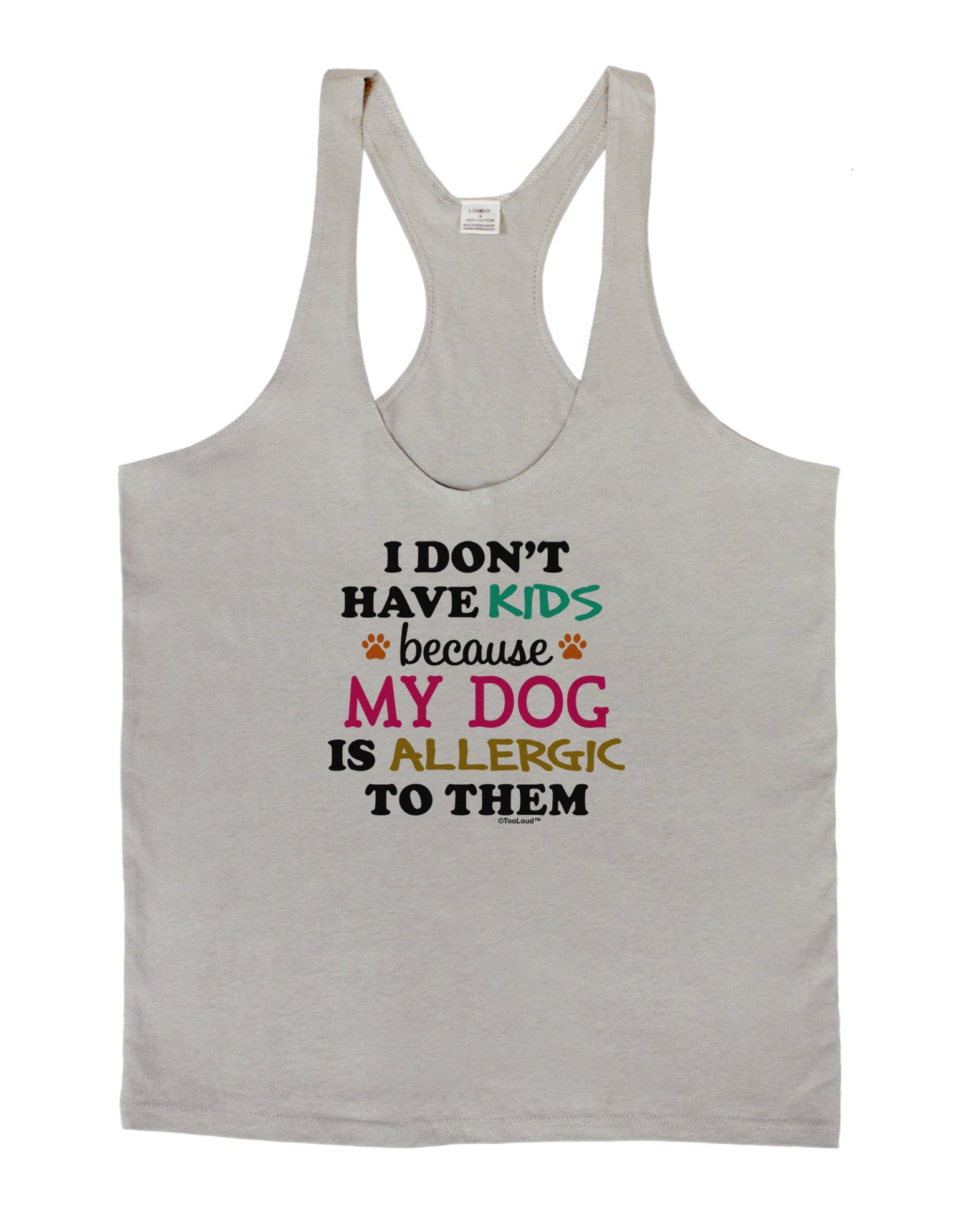I Don't Have Kids - Dog Mens String Tank Top-Men's String Tank Tops-LOBBO-Light-Gray-Small-Davson Sales