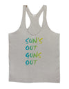 Suns Out Guns Out - Gradient Colors Mens String Tank Top-Men's String Tank Tops-LOBBO-Light-Gray-Small-Davson Sales