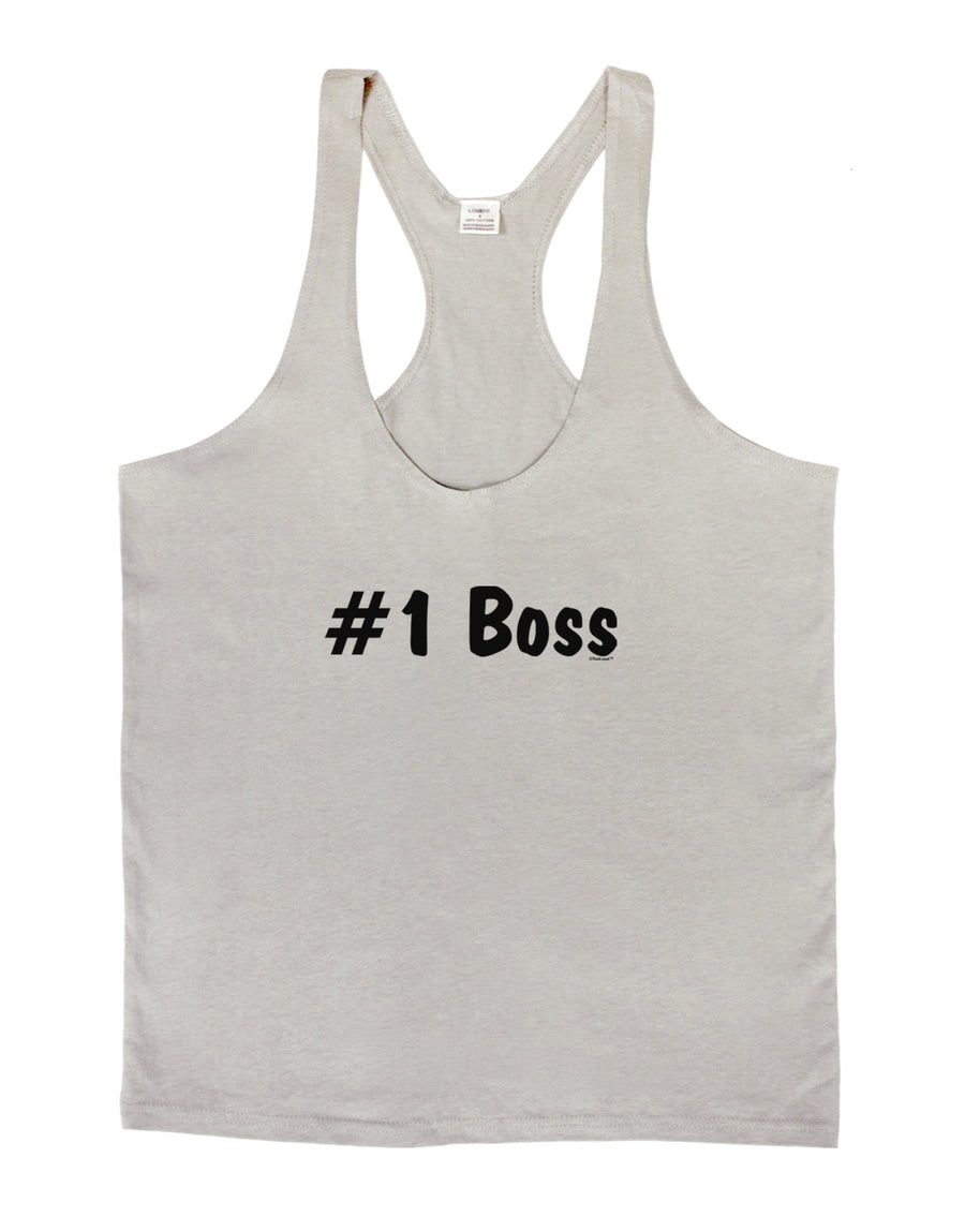 #1 Boss Text - Boss Day Mens String Tank Top