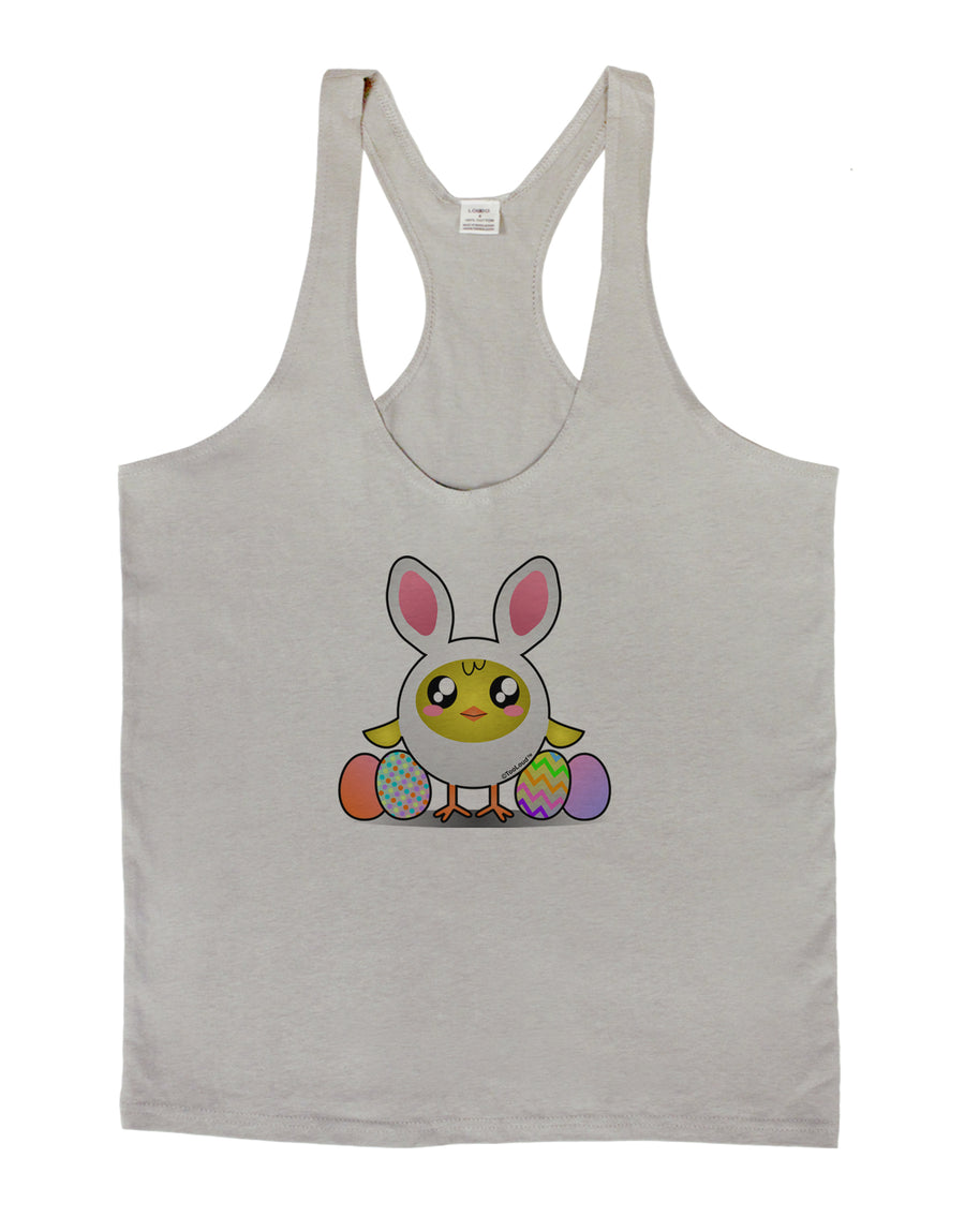 Chick In Bunny Costume Mens String Tank Top-Men's String Tank Tops-LOBBO-White-Small-Davson Sales