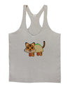 Cute Taco Tiger Mens String Tank Top-Men's String Tank Tops-LOBBO-Light-Gray-Small-Davson Sales