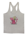 Kawaii Kitty Mens String Tank Top-Men's String Tank Tops-LOBBO-Light-Gray-Small-Davson Sales