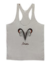 Aries Symbol Mens String Tank Top-Men's String Tank Tops-LOBBO-Light-Gray-Small-Davson Sales