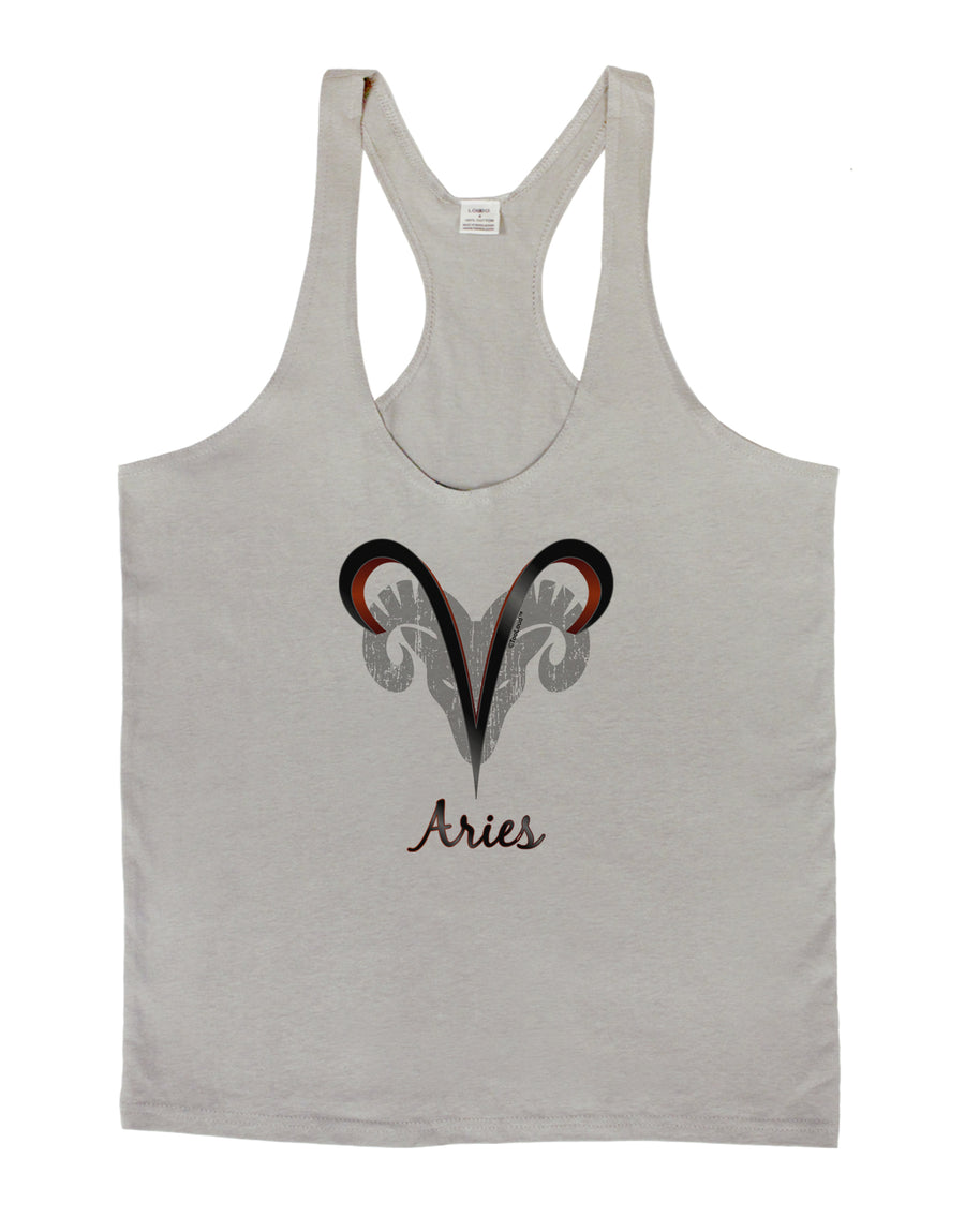 Aries Symbol Mens String Tank Top-Men's String Tank Tops-LOBBO-White-Small-Davson Sales