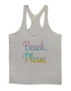 Beach Please - Summer Colors Mens String Tank Top-Men's String Tank Tops-LOBBO-Light-Gray-Small-Davson Sales