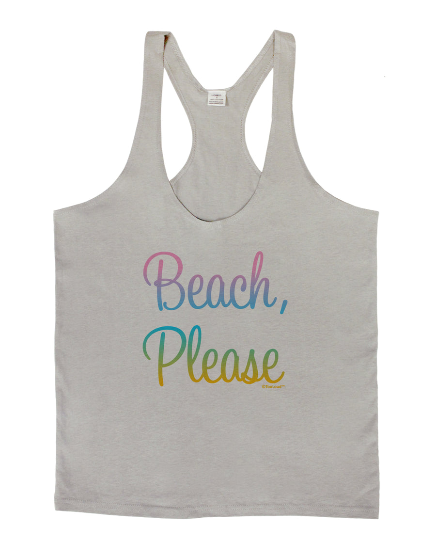 Beach Please - Summer Colors Mens String Tank Top-Men's String Tank Tops-LOBBO-White-Small-Davson Sales