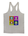 Clown Face Pop Art Mens String Tank Top-Men's String Tank Tops-LOBBO-Light-Gray-Small-Davson Sales