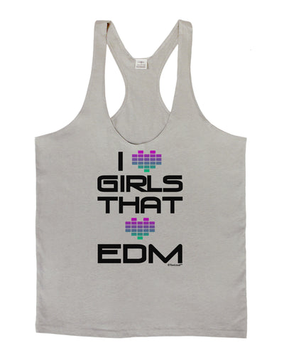 I Heart Girls That Heart EDM Mens String Tank Top-Men's String Tank Tops-LOBBO-Light-Gray-Small-Davson Sales