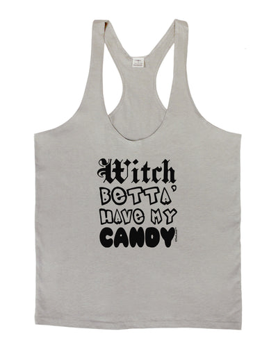 Witch Betta Have My Candy Mens String Tank Top-Men's String Tank Tops-LOBBO-Light-Gray-Small-Davson Sales