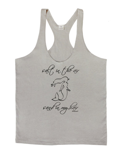 Salt in the Air Sand in My Hair - Mermaid Mens String Tank Top-Men's String Tank Tops-LOBBO-Light-Gray-Small-Davson Sales