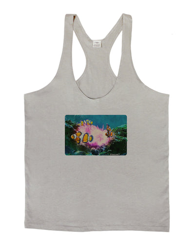 Clownfish Watercolor Mens String Tank Top-Men's String Tank Tops-LOBBO-Light-Gray-Small-Davson Sales