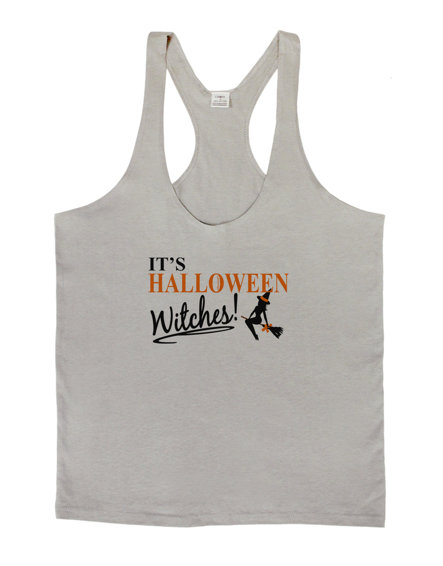 It's Halloween Witches Mens String Tank Top-Men's String Tank Tops-LOBBO-White-Small-Davson Sales