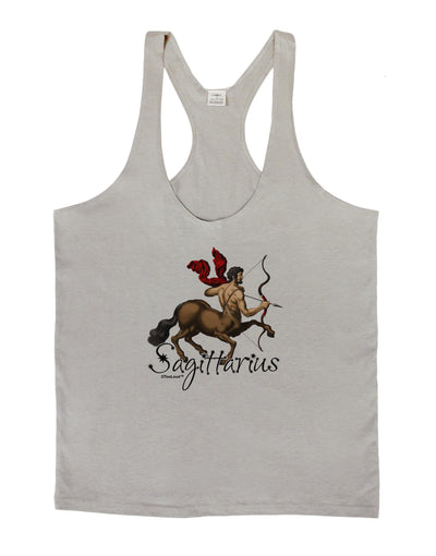 Sagittarius Color Illustration Mens String Tank Top-Men's String Tank Tops-LOBBO-Light-Gray-Small-Davson Sales