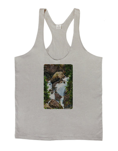 TooLoud Waterfall Watercolor Mens String Tank Top-Men's String Tank Tops-LOBBO-Light-Gray-Small-Davson Sales