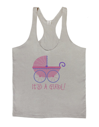 It's a Girl - Baby Carriage Mens String Tank Top-Men's String Tank Tops-LOBBO-Light-Gray-Small-Davson Sales