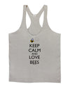 Keep Calm and Love Bees Color Mens String Tank Top-Men's String Tank Tops-LOBBO-Light-Gray-Small-Davson Sales