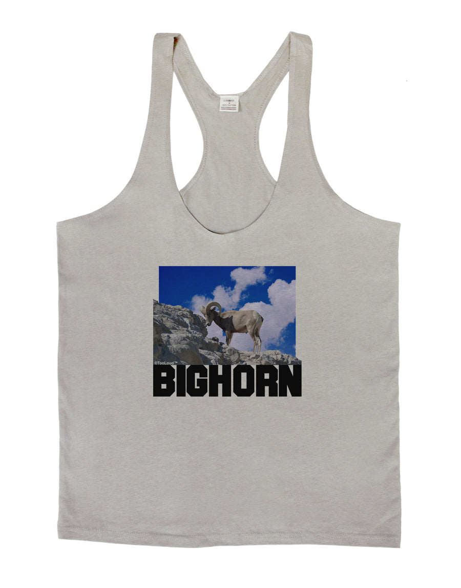 Bighorn Ram Text Mens String Tank Top-Men's String Tank Tops-LOBBO-White-Small-Davson Sales