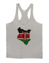 Kenya Flag Silhouette Distressed Mens String Tank Top-Men's String Tank Tops-LOBBO-Light-Gray-Small-Davson Sales