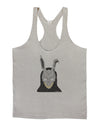 Scary Buny Face Watercolor Mens String Tank Top-Men's String Tank Tops-LOBBO-Light-Gray-Small-Davson Sales