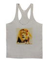 Lion Watercolor 4 Mens String Tank Top-Men's String Tank Tops-LOBBO-Light-Gray-Small-Davson Sales