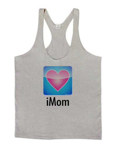 iMom - Mothers Day Mens String Tank Top-Men's String Tank Tops-LOBBO-Light-Gray-Small-Davson Sales