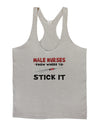 Male Nurses - Stick It Mens String Tank Top-Men's String Tank Tops-LOBBO-Light-Gray-Small-Davson Sales