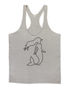 Mermaid Outline Mens String Tank Top-Men's String Tank Tops-LOBBO-Light-Gray-Small-Davson Sales