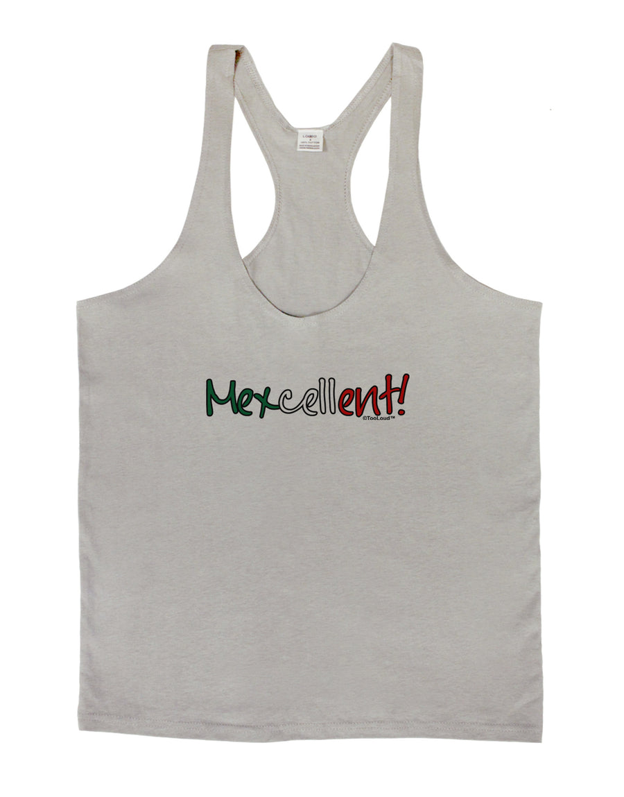 Mexcellent Flag Color - Cinco De Mayo Mens String Tank Top-Men's String Tank Tops-LOBBO-White-Small-Davson Sales